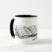 Livres vintages Etching Reading Mug (Devant gauche)