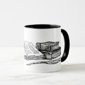 Livres vintages Etching Reading Mug (Devant droit)