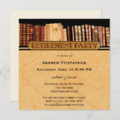 Livres vintages Retraite Partie Invitation (Devant / Derrière)