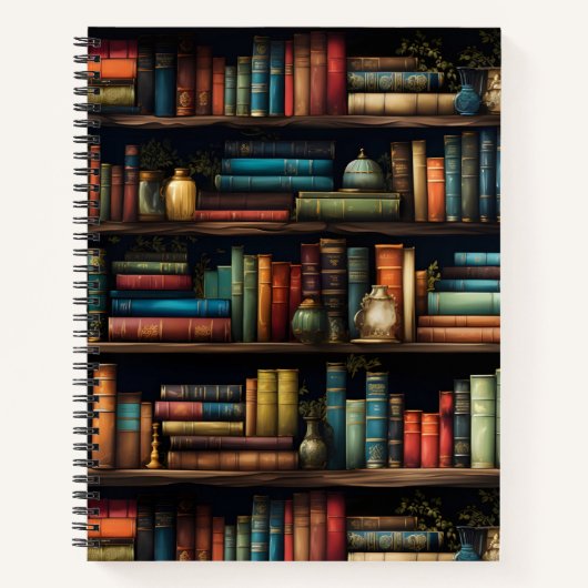 Livres vintages sur Motif de bibliothèque (Devant)