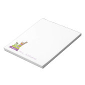 Livres violets empilés Enseignants Bloc-notes pers (Tourné)