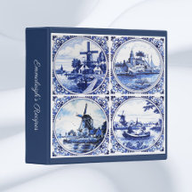 Livret de recette personnalisé Delft Blue Tiles