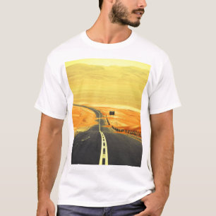 Liwa Oasis Asfalt Road, duinen. T-shirt