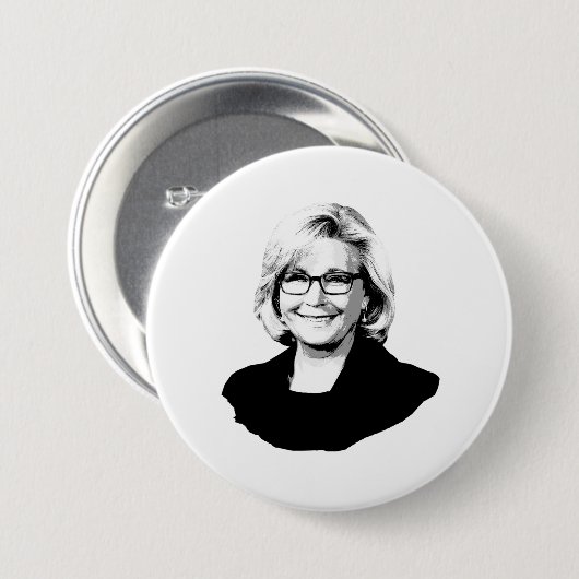 LIZ CHENEY 2024 RONDE BUTTON 7,6 CM (Voorkant /achterkant)