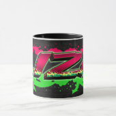 Liza Vorname Name Graffiti red green Tasse Mok (Midden)