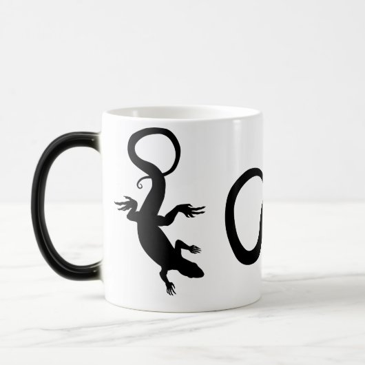 Lizard Art Coffee Cup Cool Reptile Lizard Mugs (Gauche)