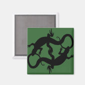 Lizard Art Frigidaire Aimant Reptile Cadeaux et Ma (Recto/Verso)