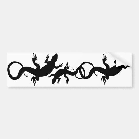 Lizard Art Gifts Lizard Bumpersticker Reptile Art (Voorkant)