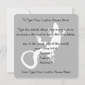 Lizard Art Invitalized Reptile RSVP Kaart (Achterkant)