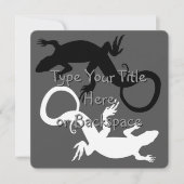 Lizard Art Invitalized Reptile RSVP Kaart (Voorkant)