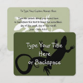 Lizard Art Invitalized Reptile RSVP Kaartje (Voorkant / Achterkant)