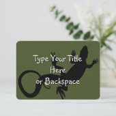 Lizard Art Invitalized Reptile RSVP Kaartje (Staand voorkant)