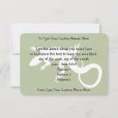 Lizard Art Invitalized Reptile RSVP Kaartje (Achterkant)