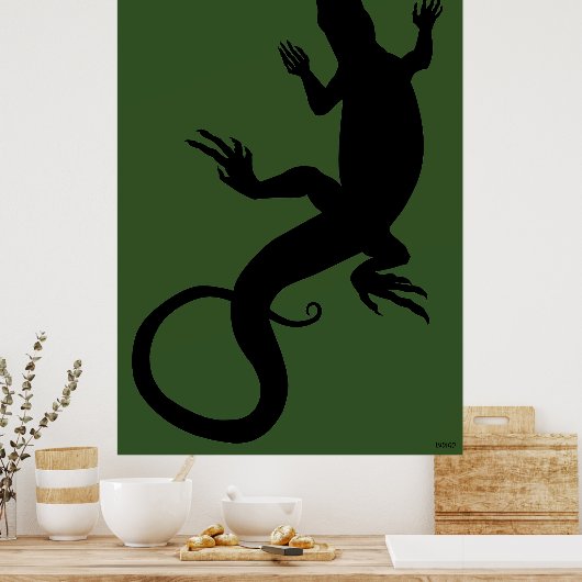 Lizard Art Poster Reptile Art Print Poster Large (Keuken)