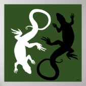 Lizard Art Poster Reptile Art Prints Poster Large (Devant)