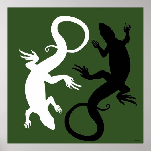 Lizard Art Poster Reptile Art Prints Poster Large (Devant)