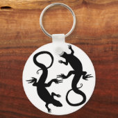 Lizard Art Sleutelhanger Cool Retro Reptile Art ca (Voorkant)