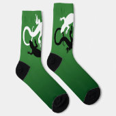Lizard Art Socks Yin Yang Reptile Socks Custom Sokken (Rechts)