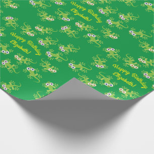 Lizard Birthday Party Cadeaupapier