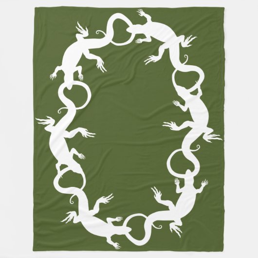 Lizard Blanket Cool Lizard Art Fleece Blanket (Voorkant)