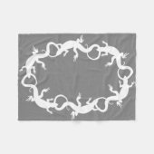 Lizard Blanket Cool Lizard Art Fleece Blanket Deken (Voorkant (Horizontaal))