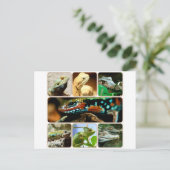 Lizard Collage Briefkaart (Staand voorkant)