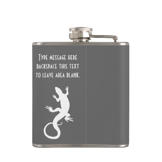 Lizard Flask Custom Reptile Lizard Art Drink Flask Heupfles (Achterkant)
