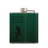 Lizard Flask Custom Reptile Lizard Art Drink Flask Heupfles (Achterkant)