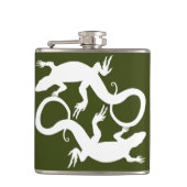Lizard Flask Custom Reptile Lizard Art Drink Flask Heupfles (Voorkant)