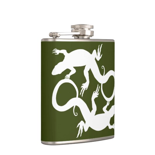Lizard Flask Custom Reptile Lizard Art Drink Flask Heupfles (Rechts)