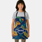 Lizard geometrisch kleurrijk gepersonaliseerd patr schort (Insitu)