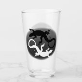 Lizard Glasses Personalized Reptile Art Glasses Glas (Voorkant)