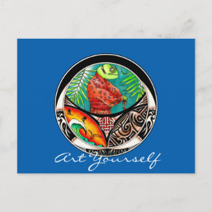 Lizard Kung Fu Drawing Briefkaart