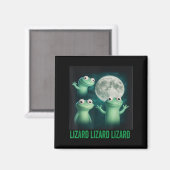 Lizard Lizard Funny Lizard Moon Trending Me Magneet (Voorkant / Achterkant)