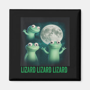 Lizard Lizard Funny Lizard Moon Trending Me Magneet