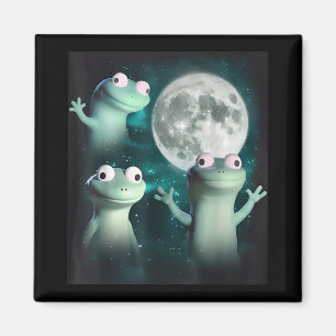 Lizard Lizard Funny Lizard Moon Trending Me Magneet