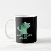 Lizard Lizard Funny Meme (2 kant) Koffiemok (Links)