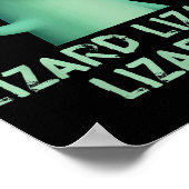 Lizard Lizard Funny Meme (2 kant) Poster (Hoek)
