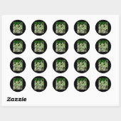 Lizard Lizard Funny Meme (2 Side) _1 Ronde Sticker (Vel)