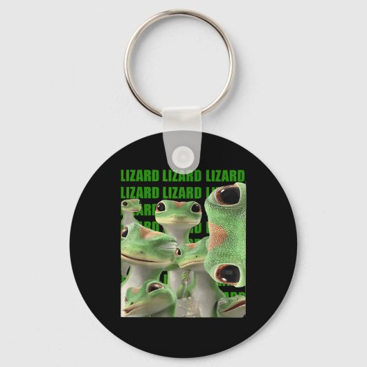 Lizard Lizard Funny Meme (2 Side) _1 Sleutelhanger (Voorkant)