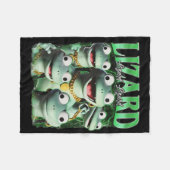 Lizard Lizard Funny Meme Lizard Bootleg Wei Fleece Deken (Voorkant (Horizontaal))