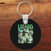 Lizard Lizard Funny Meme Lizard Bootleg Wei Sleutelhanger (Voorkant)