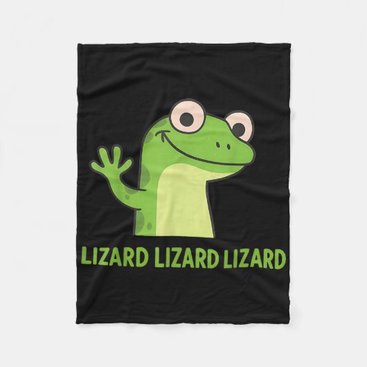 Lizard Lizard Funny Weirdcore Animal Meme G Fleece Deken (Voorkant)