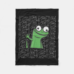 Lizard Lizard Funny Weirdcore Animal Meme G Fleece Deken