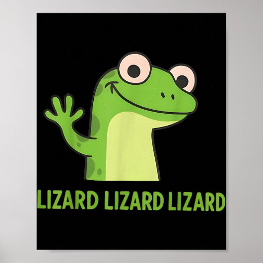 Lizard Lizard Funny Weirdcore Animal Meme G Poster (Voorkant)