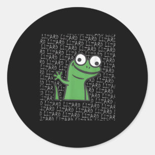 Lizard Lizard Funny Weirdcore Animal Meme G Ronde Sticker