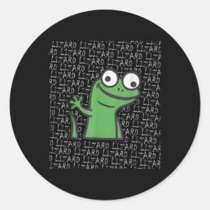 Lizard Lizard Funny Weirdcore Animal Meme G Ronde Sticker