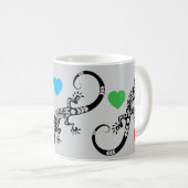 Lizard Lover Coffee Mug with Rainbow Hearts (Devant droit)