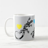 Lizard Lover Coffee Mug with Rainbow Hearts (Gauche)