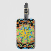 Lizard Mandala Bagagelabel (Voorkant (verticaal))